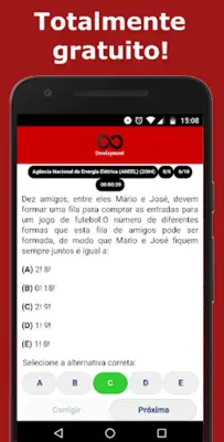 Simulado Matemática android App screenshot 1